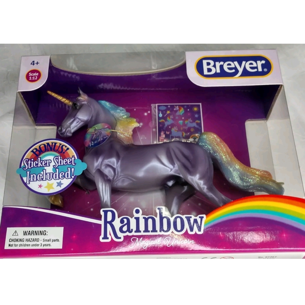 Breyer RAINBOW Magical Unicorn Classic Series Walmart American Saddlebre…